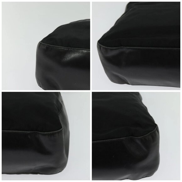 PRADA Shoulder Bag Nylon Plastic Black Silver Auth ep9367 - Picture 14 of 16